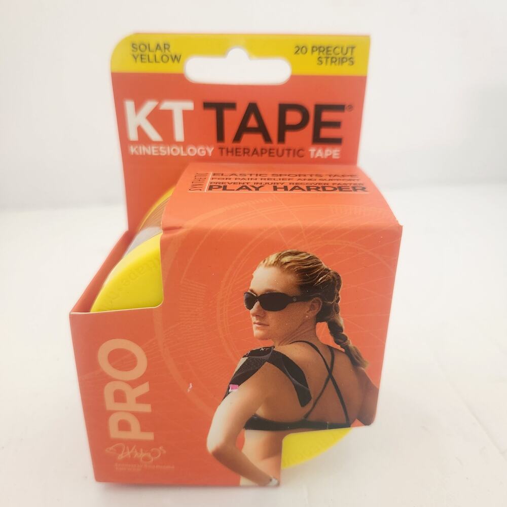 KT Therapeutic Tape Solar yellow 20 precut strips